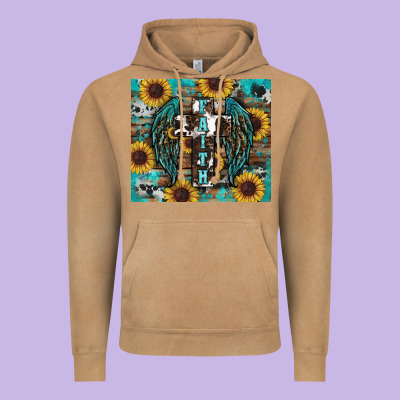 Western Faith Sunflower's Vintage Hoodie Designed By Ranaportraitstore