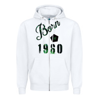 White Born In 1960 Zipper Hoodie - Bettercallsaul