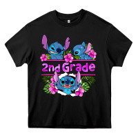 Black preview flower stitch 2nd grade Heavy Core Tee - AdoDesignShop