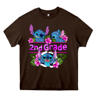 Chocolate Brown preview flower stitch 2nd grade Heavy Core Tee - AdoDesignShop