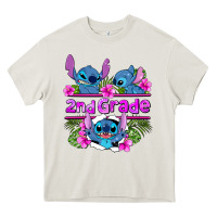 Cream preview flower stitch 2nd grade Heavy Core Tee - AdoDesignShop