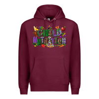 Burgundy child nutrition mardi gras cowgirl Premium Hoodie - CowGirlArtShop