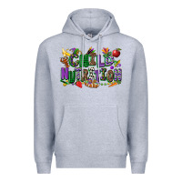 Heather Grey child nutrition mardi gras cowgirl Premium Hoodie - CowGirlArtShop