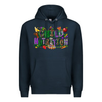 Navy child nutrition mardi gras cowgirl Premium Hoodie - CowGirlArtShop