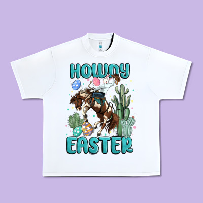 Howdy Easter Urban Heavy Tee Designed By Maliassmallbusiness