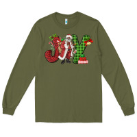 Army Green Joy Black Santa Long Sleeve Tee - MaliasSmallBusiness