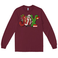 Burgundy Joy Black Santa Long Sleeve Tee - MaliasSmallBusiness