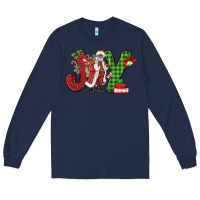 Navy Joy Black Santa Long Sleeve Tee - MaliasSmallBusiness