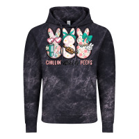 Cloud Black easter chilling with my peeps bunny Vintage Hoodie - MaliasSmallBusiness