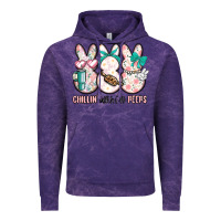 Cloud Purple easter chilling with my peeps bunny Vintage Hoodie - MaliasSmallBusiness