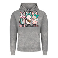 Cloud Rock easter chilling with my peeps bunny Vintage Hoodie - MaliasSmallBusiness