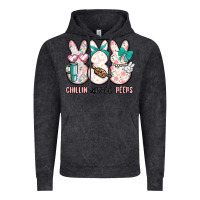 Vintage Black easter chilling with my peeps bunny Vintage Hoodie - MaliasSmallBusiness