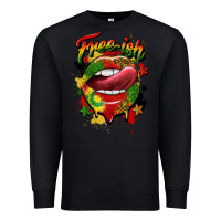 Black free ish juneteenth lips Premium Sweatshirt - CowGirlArtShop
