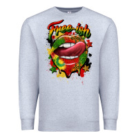 Heather Grey free ish juneteenth lips Premium Sweatshirt - CowGirlArtShop