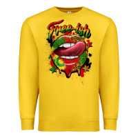 Lemon free ish juneteenth lips Premium Sweatshirt - CowGirlArtShop