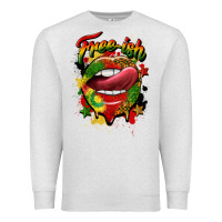 Oatmeal Heather free ish juneteenth lips Premium Sweatshirt - CowGirlArtShop