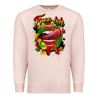 Pale Pink free ish juneteenth lips Premium Sweatshirt - CowGirlArtShop