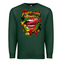 Sports Green free ish juneteenth lips Premium Sweatshirt - CowGirlArtShop