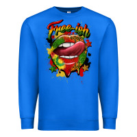 True Royal free ish juneteenth lips Premium Sweatshirt - CowGirlArtShop