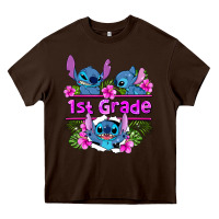 Chocolate Brown preview flower stitch 1st grade Heavy Core Tee - AdoDesignShop