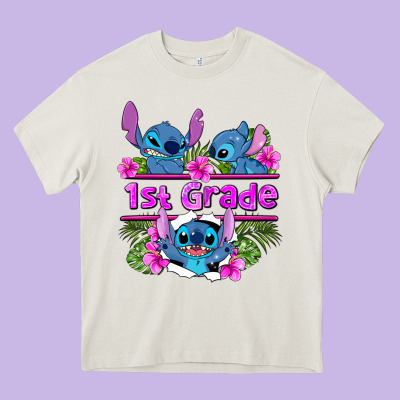 Preview Flower Stitch 1st Grade Heavy Core Tee Designed By Adodesignshop