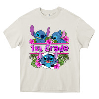 Cream preview flower stitch 1st grade Heavy Core Tee - AdoDesignShop
