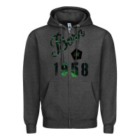 Charcoal Heather Born In 1958 Zipper Hoodie - Bettercallsaul
