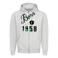 Dove Grey Born In 1958 Zipper Hoodie - Bettercallsaul