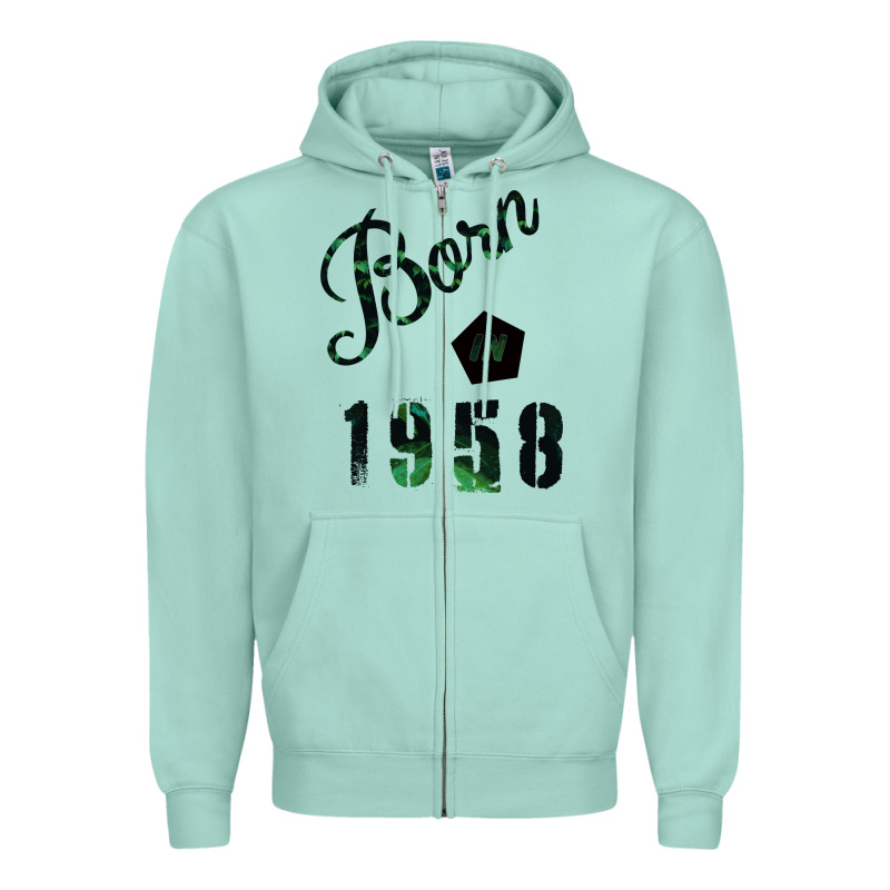 Born In 1958 Zipper Hoodie by Bettercallsaul | Teevron