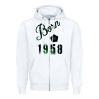 White Born In 1958 Zipper Hoodie - Bettercallsaul