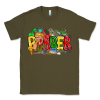 Army Green barber Classic Tee - CowhideDigitalArt