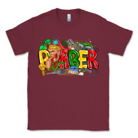 Burgundy barber Classic Tee - CowhideDigitalArt