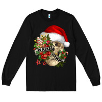 Black So merry it's scary Long Sleeve Tee - NancyCooperArtShop