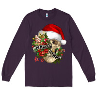 Plum So merry it's scary Long Sleeve Tee - NancyCooperArtShop