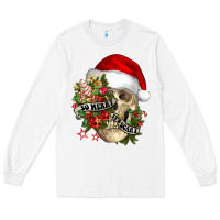 White So merry it's scary Long Sleeve Tee - NancyCooperArtShop