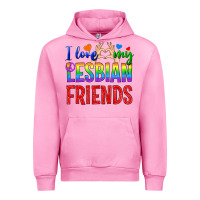 Fuchsia Pink I Love My Lesbian Friends Urban Hoodie - BundleAndBundleShop