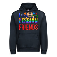 Navy I Love My Lesbian Friends Urban Hoodie - BundleAndBundleShop