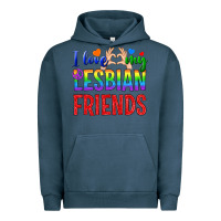 Pigment Midnight Navy I Love My Lesbian Friends Urban Hoodie - BundleAndBundleShop
