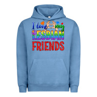 Pigment Pebble Blue I Love My Lesbian Friends Urban Hoodie - BundleAndBundleShop