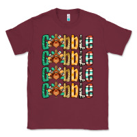 Burgundy Gobble till you wobble Thanksgiving turkey Classic Tee - NancyCooperArtShop