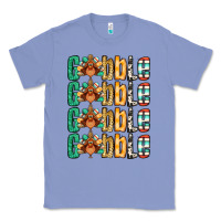 Colony Blue Gobble till you wobble Thanksgiving turkey Classic Tee - NancyCooperArtShop