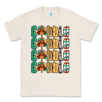 Natural Gobble till you wobble Thanksgiving turkey Classic Tee - NancyCooperArtShop
