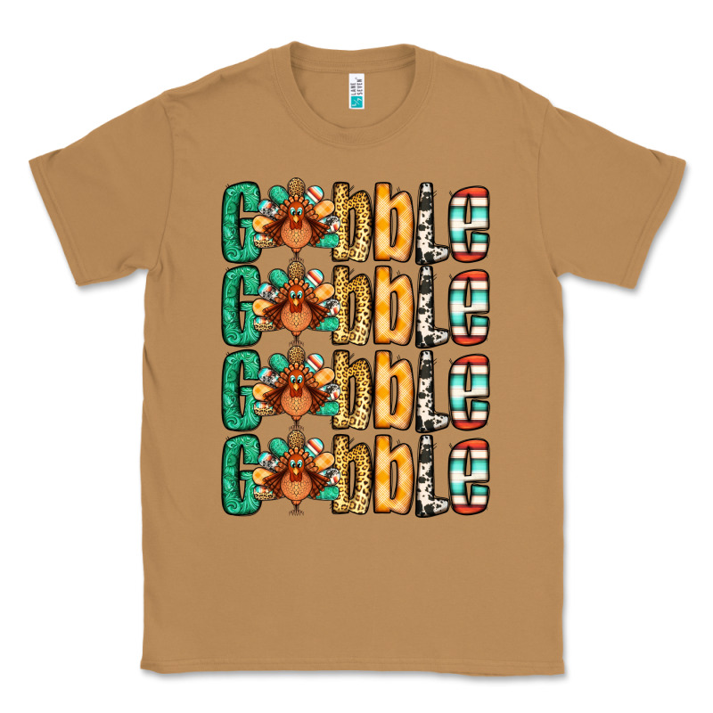 Gobble Till You Wobble Thanksgiving Turkey Classic Tee by NancyCooperArtShop | Teevron