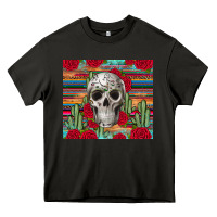 Asphalt skull cactus Heavy Core Tee - JahusDesignShop