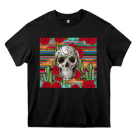 Black skull cactus Heavy Core Tee - JahusDesignShop