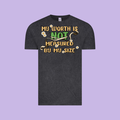 My Worth Is Not Defined By My Size Vintage Tee Designed By Maliassmallbusiness