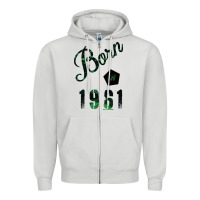 Dove Grey Born In 1961 Zipper Hoodie - Bettercallsaul