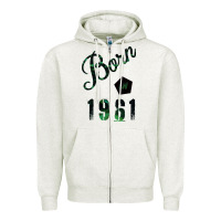 Oatmeal Heather Born In 1961 Zipper Hoodie - Bettercallsaul