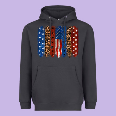 Back To Blue Brushstroke Heavyweight Hoodie Designed By Cowgirlartshop