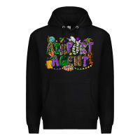 Black airport agent mardi gras Premium Hoodie - CowGirlArtShop